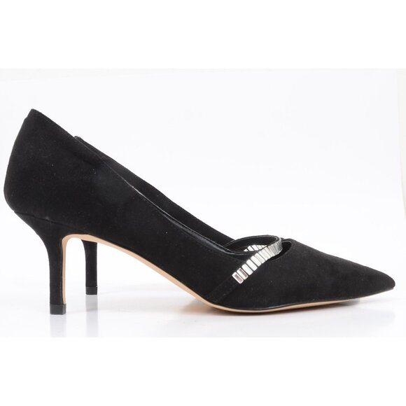 Nine West Rhinestone Strap Pointy Toe Kitten Heel Pumps Formal Party Women's 6M - Picture 3 of 9